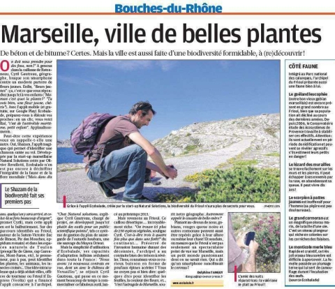 La Provence, article sur ecoBalade