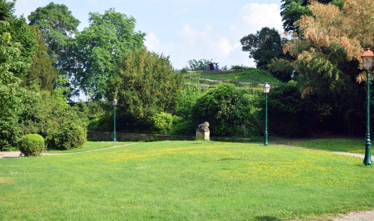 Centre ville d'Auxerre. Ici, le parc Paul Bert.