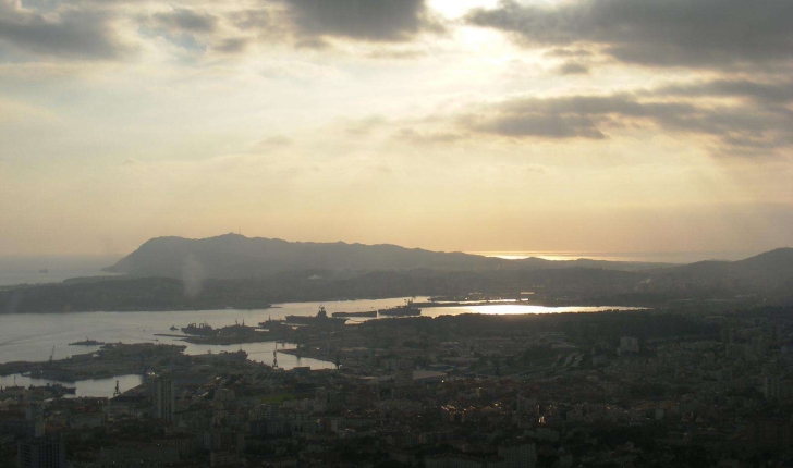 Mont Faron : vue de la rade de Toulon