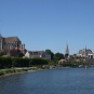 Centre ville d'Auxerre. Vue globale sur les monuments